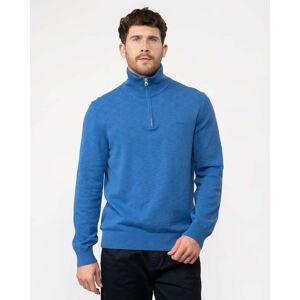 GANT Mens Cotton Flamme Half Zip Jumper  - 407 Rich Blue - M - male