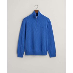 GANT Mens Cotton Flamme Half Zip Jumper  - 407 Rich Blue - L - male