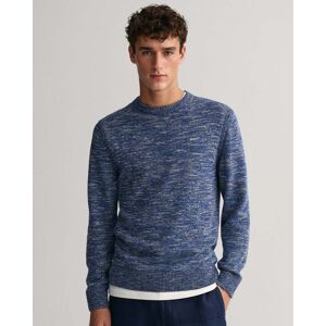 GANT Mens Twisted Yarn Crew Neck Sweater  - 409 Classic Blue - XL - male