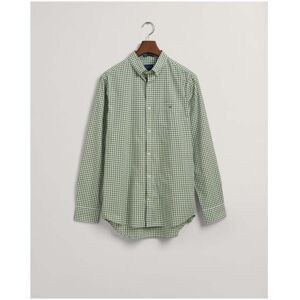 GANT The Regular Broadcloth Gingham Mens Shirt  - 308 Leaf Green - XL - male