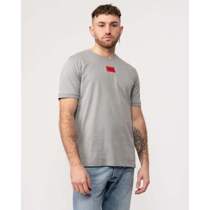 Hugo Boss Diragolino212 Label Logo Mens T-Shirt  - Medium Grey 039 - M - male