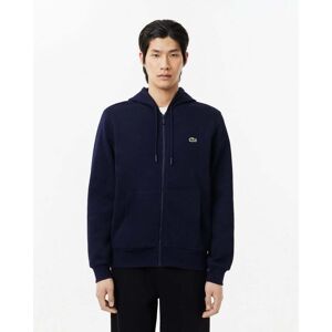 Lacoste Mens Fleece Full-Zip Hoodie  - Navy Blue 166 - L - male