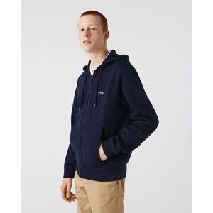 Lacoste Mens Fleece Full-Zip Hoodie  - Navy Blue 166 - XL - male