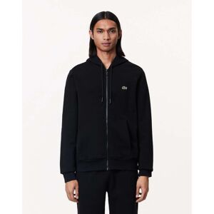 Lacoste Mens Fleece Full-Zip Hoodie  - Black 031 - M - male