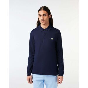 Lacoste Original L.12.12 Mens Long Sleeve Cotton Polo Shirt  - Navy Blue 166 - L - male