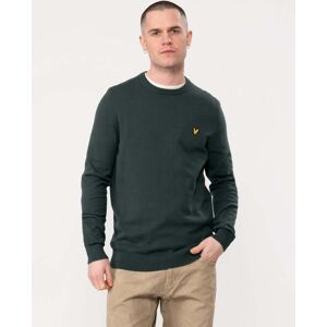 Lyle & Scott Cotton Mens Crew Neck Jumper  - W635 Gunmetal - XL - male