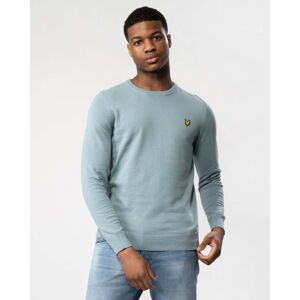 Lyle & Scott Cotton Mens Crew Neck Jumper  - A19 Slate Blue - XL - male