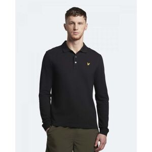 Lyle & Scott Mens Long Sleeve Polo Shirt  - Z865 Jet Black - S - male