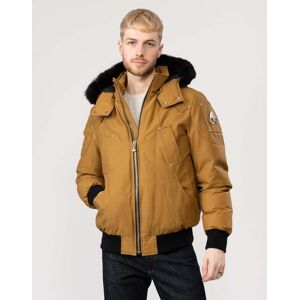 Moose Knuckles Mens OriGinal Ballistic Bomber Neoshear  - Tapenade With Black Shearling - L - male