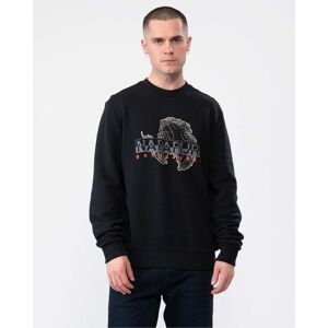 Napapijri S-Iceberg Mens Graphic Print Sweatshirt  - Black 041 - M - male