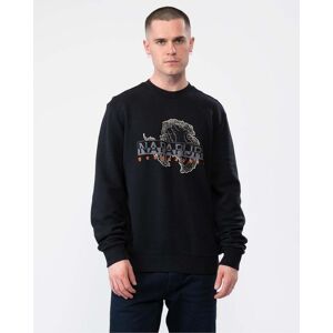 Napapijri S-Iceberg Mens Graphic Print Sweatshirt  - Black 041 - L - male