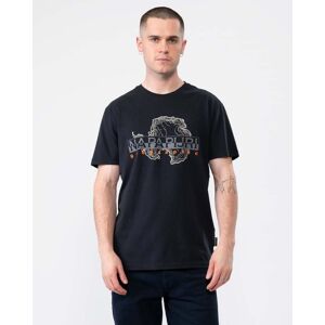 Napapijri S-Iceberg Mens Graphic Print T-Shirt  - Black 041 - XL - male