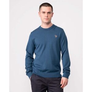 Paul Smith PS Paul Smith Mens Crew Neck Zebra Badge Jumper  - 46 Indigo - M - male