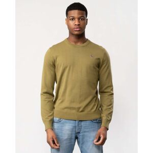 Paul Smith PS Paul Smith Mens Crew Neck Zebra Badge Jumper  - 35A Military Green - M - male