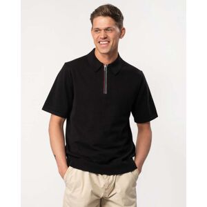 Paul Smith PS Paul Smith Mens Short Sleeve Zip Polo  - 79 Black - L - male