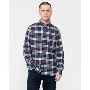 Tommy Hilfiger Brushed Tommy Tartan Long Sleeve Mens Shirt  - Deep Indigo/Multi - XL - male