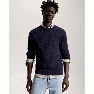 Tommy Hilfiger Classic Cable Mens Crew Jumper  - Desert Sky - M - male