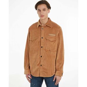 Tommy Hilfiger Corduroy Mens Solid Overshirt  - Desert Khaki - L - male