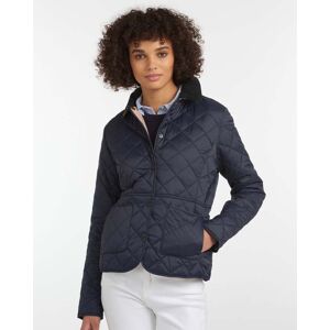 Barbour Deveron Quilted Womens Jacket  - Navy/Pale Pink - UK12 EU38 US8 - female