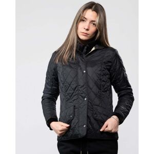 Barbour Flyweight Cavalry Quilted Ladies Jacket  - Black/Stone - UK14 EU40 US10 - female