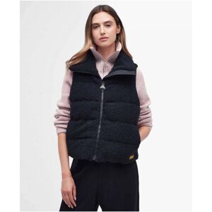 Barbour International Maguire Womens Short Teddy Gilet  - Black - UK14 EU40 US10 - female