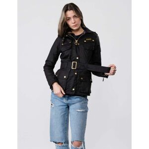 Barbour International Womens Wax Jacket  - Black - UK12 EU38 US8 - female