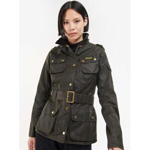 Barbour International Womens Wax Jacket  - Olive - UK12 EU38 US8 - female