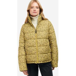 Barbour Marin Reversable Womens Quilted Jacket  - Limeade Abstract Floral/Olive Lime - UK14 EU40 US10 - female