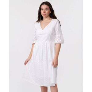 Womens Boss Casual Abroidita Womens Dress  - White - UK8 EU36 US4 - female