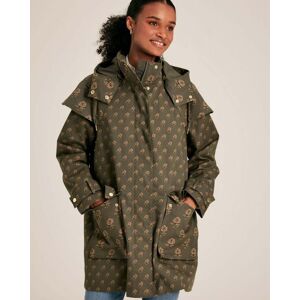 Joules Edinburgh Womens Waterproof Raincoat 224259  - Green Floral - UK10 EU38 US6 - female