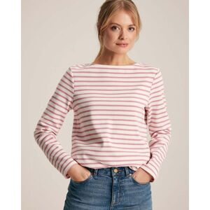 Joules New Harbour Womens Striped Breton Top 224299  - Pink Stripe - UK14 EU42 US10 - female