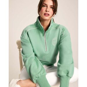 Joules Racquet Womens Half Zip Sweatshirt 224311  - Soft Green - UK14 EU42 US10 - female