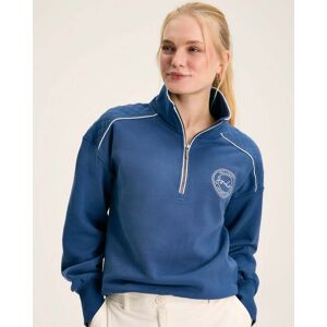 Joules Racquet Womens Half Zip Sweatshirt 224311  - Ink Blue - UK12 EU40 US8 - female