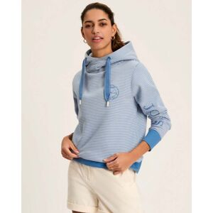 Joules Rushton Womens Cowl Neck Hoodie 224312  - Cream Blue Stripe - UK10 EU38 US6 - female