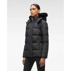 Moose Knuckles Cloud 3Q Neoshear Womens Down Jacket  - Black With Black Shearling - L - female