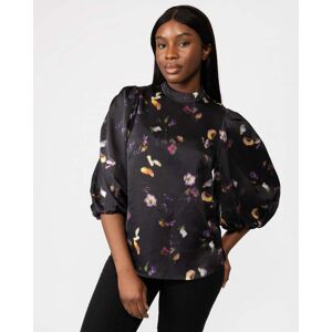 Ted Baker Niycole Womens High Neck Top With Balloon Sleeves  - Black - UK10 - female