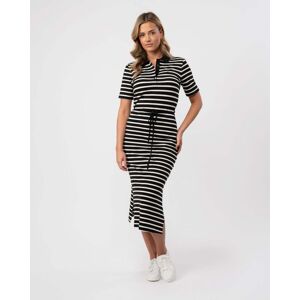 Tommy Hilfiger Breton Womens Midi Polo Dress  - Breton Stripe/Black/Calico - M - female