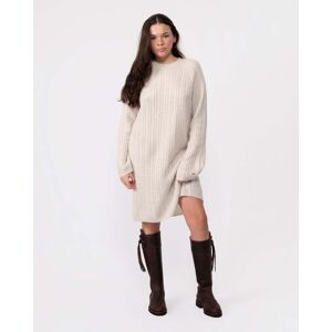 Tommy Hilfiger Cable Knit Womens Sheer Jumper Dress  - Cashmere Creme - S - female