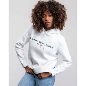 Tommy Hilfiger Heritage Logo Womens Hoodie  - White - L - female