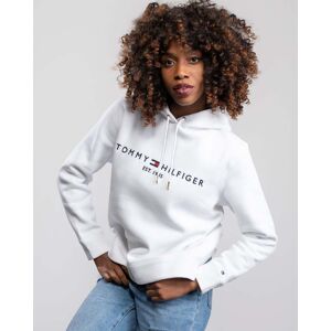 Tommy Hilfiger Heritage Logo Womens Hoodie  - White - S - female