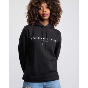 Tommy Hilfiger Heritage Logo Womens Hoodie  - Black - XS - female