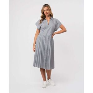 Tommy Hilfiger Ithaka Pleat Womens Midi Polo Dress  - Ithaca Stripe/Desert Sky - UK10 EU38 US6 - female