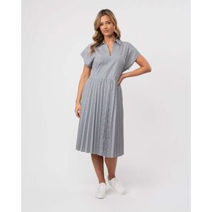 Tommy Hilfiger Ithaka Pleat Womens Midi Polo Dress  - Ithaca Stripe/Desert Sky - UK12 EU40 US8 - female