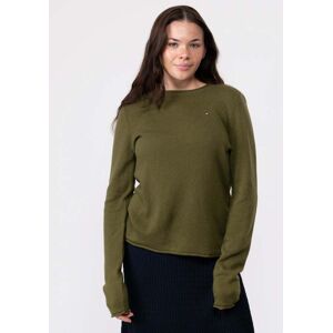 Tommy Hilfiger Soft Wool Womens C-Neck Sweatshirt  - Putting Green - M - female