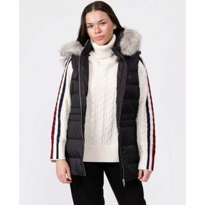 Tommy Hilfiger Tyra Faux Fur Womens Down Gilet  - Black - S - female