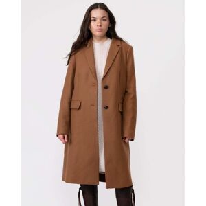 Tommy Hilfiger Wool Blend Womens Long Classic Jacket  - Natural Cognac - UK10 EU38 US6 - female