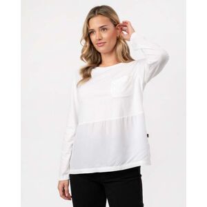 Woolrich Fluid Jersey LS Womens Tee  - White - S - female