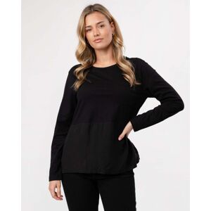 Woolrich Fluid Jersey LS Womens Tee  - Black - S - female