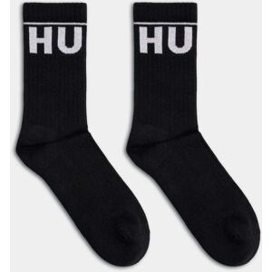 Hugo Boss 2 Pack QS Rib Iconic Mens Combed Cotton Socks NOS  - Black 001 - UK6-12 EU40-46 US7-13 - male