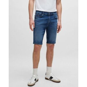 Boss Orange Delaware BC-C Mens Slim Fit Shorts in Blue Soft-Motion Den - Dark Blue 416 - W38 - male